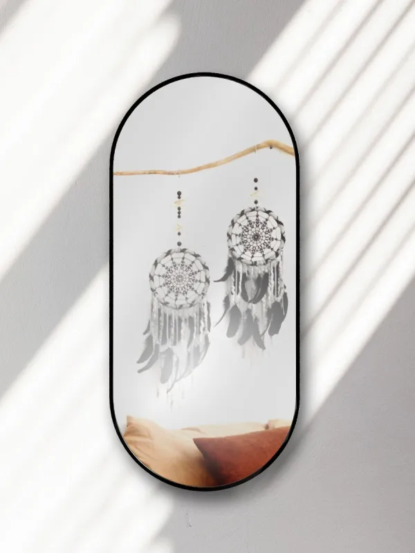 Зеркало навесное Z-16 110х50 см с черной рамкой без подсветки